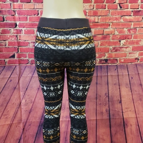 Free people Fair isle Nordic Print Womens Leggings  size M - Picture 5 of 9